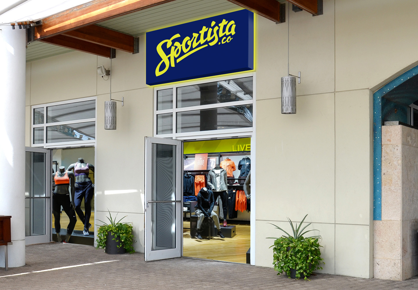 Sportista store front at Camana Bay